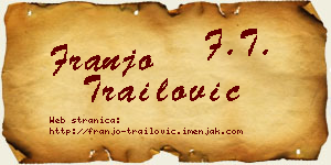 Franjo Trailović vizit kartica